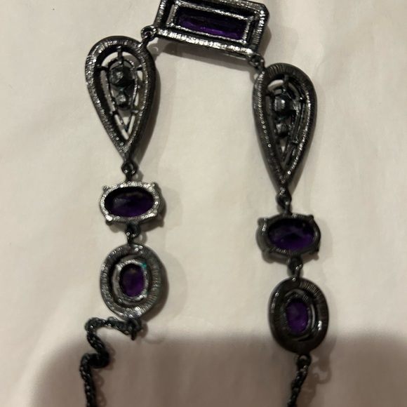 Avon Purple Gemstone Necklace with Intricate Detailing - Picture 6 of 6